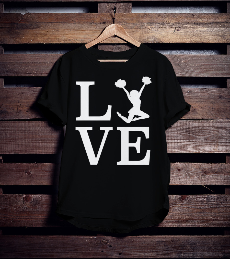 Cheerleading Love Cheer Mom Coach Cheerleader Enthusiast T-Shirt