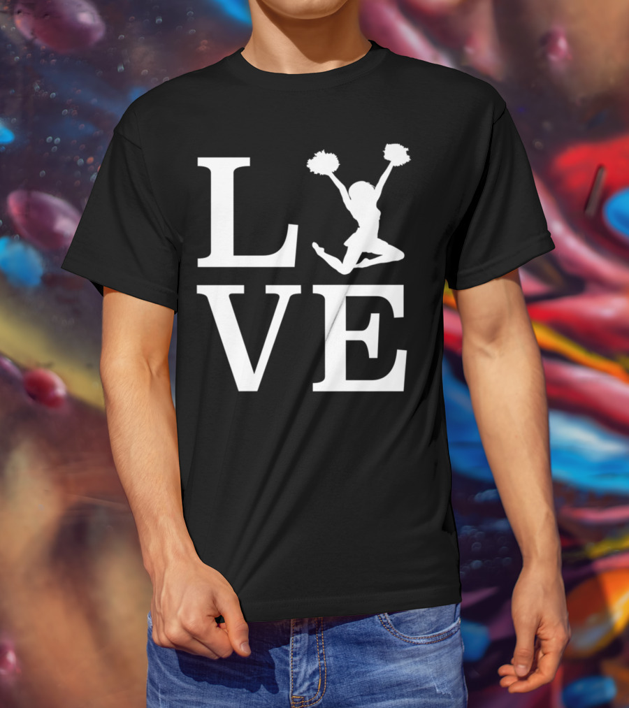 Cheerleading Love Cheer Mom Coach Cheerleader Enthusiast T-Shirt