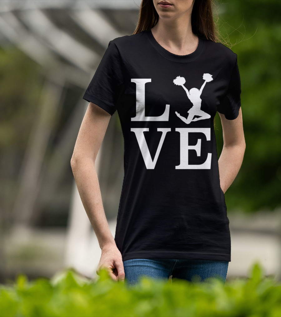 Cheerleading Love Cheer Mom Coach Cheerleader Enthusiast T-Shirt