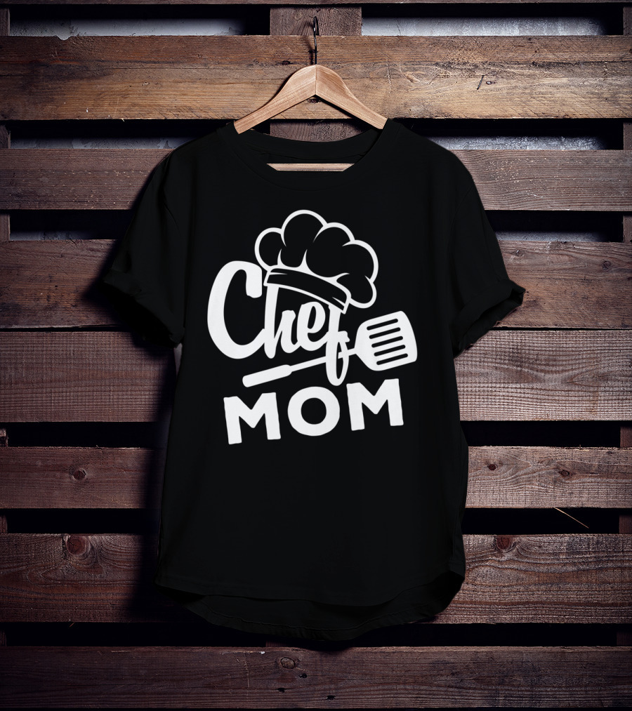Chef Mom Cooking Hat And Spatula T-Shirt