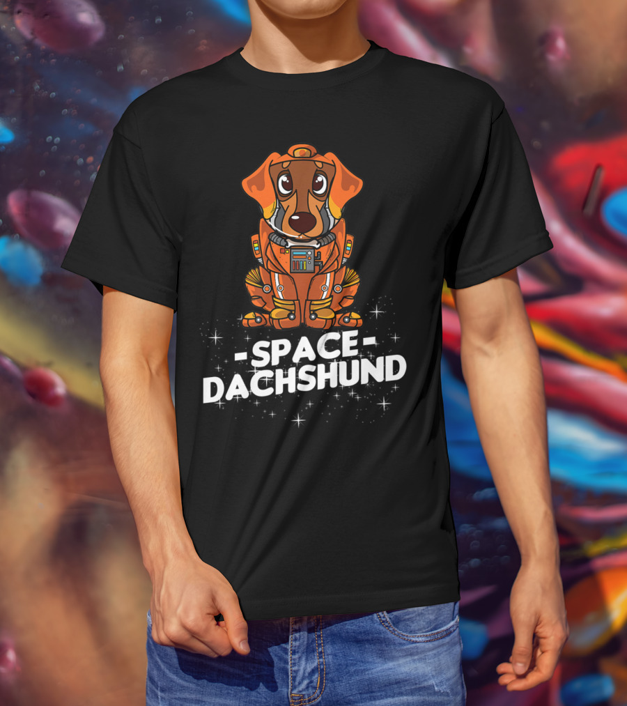 Space Suit Christmas Dachshund Dog T-Shirt