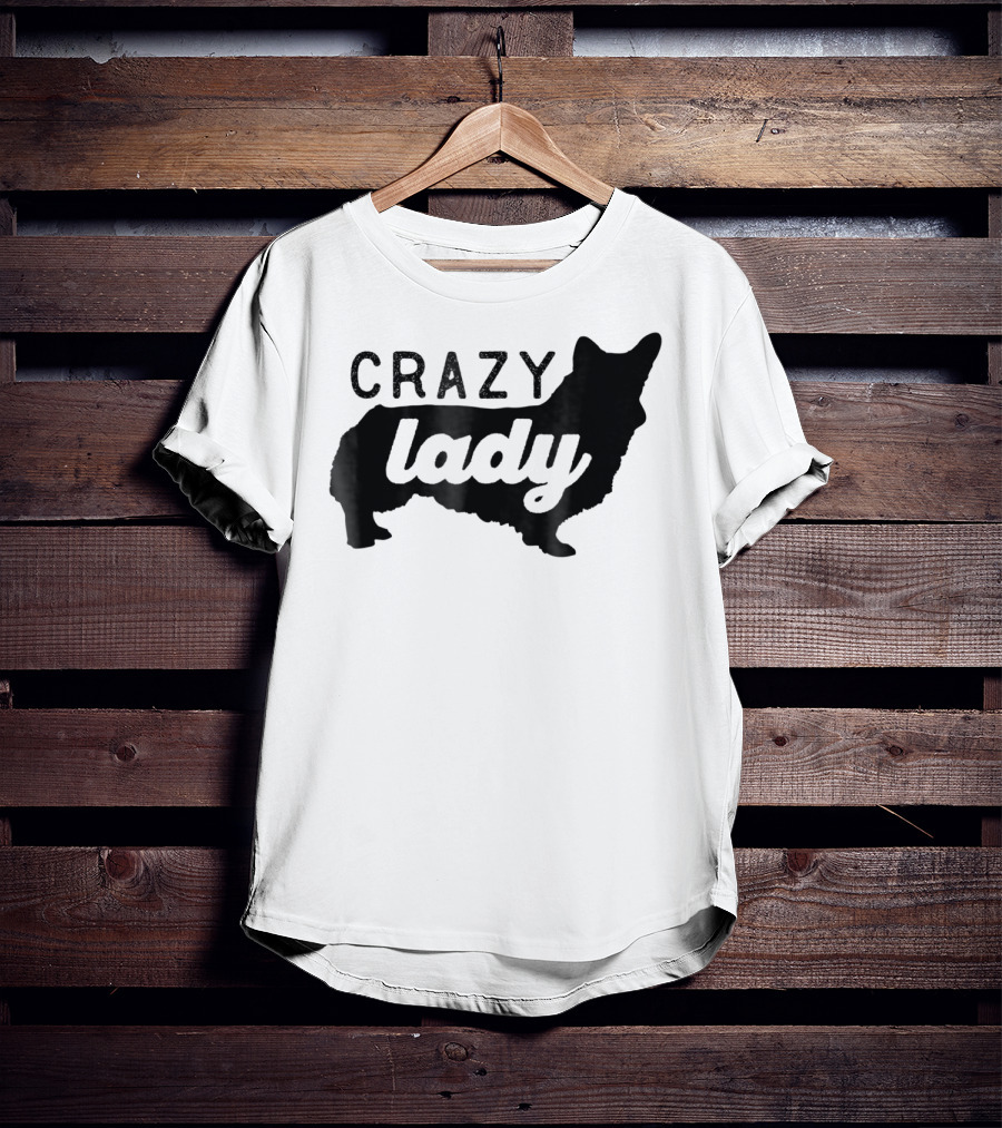 Crazy Corgi Lady Dog Mom Mama Corgi Lover T-Shirt