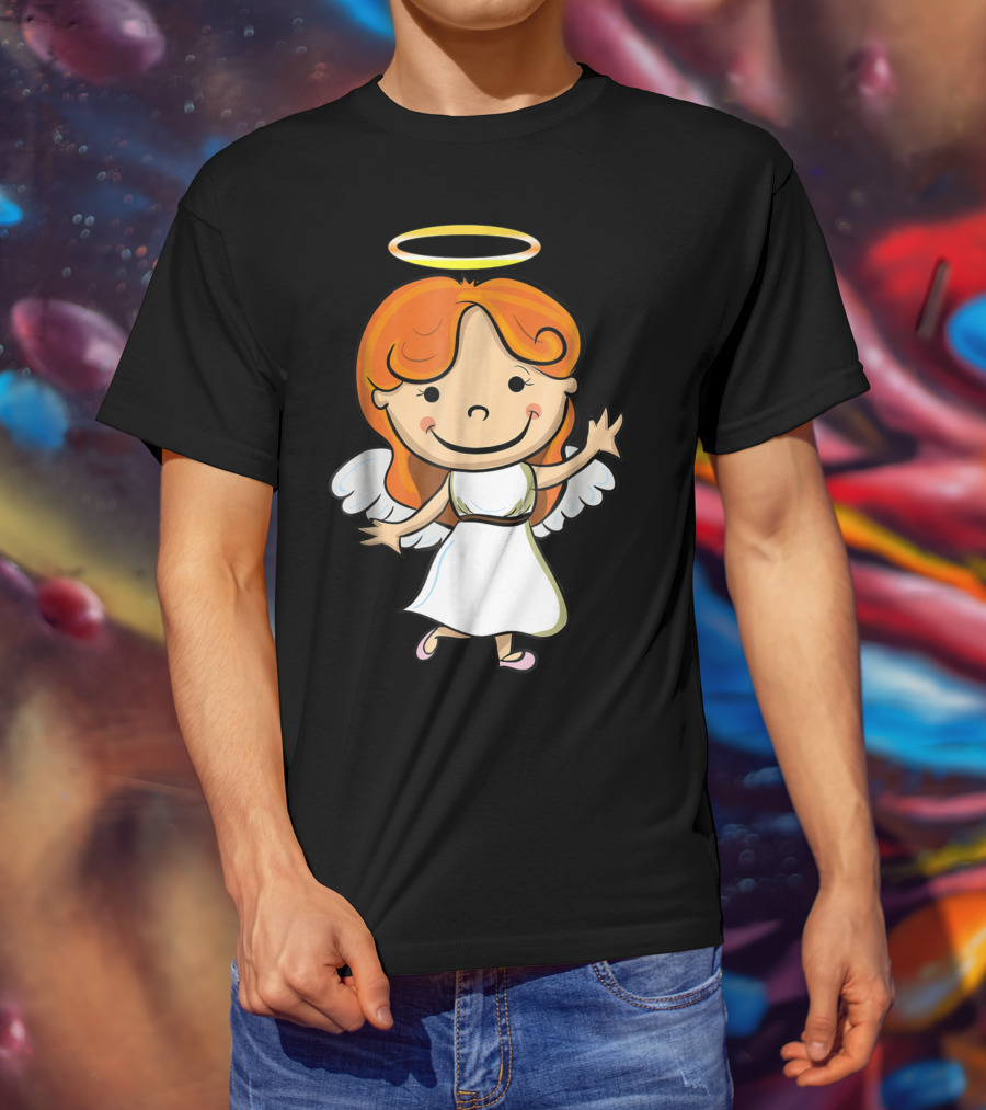 Cute Angel Halo Halloween Costume Christian T-Shirt