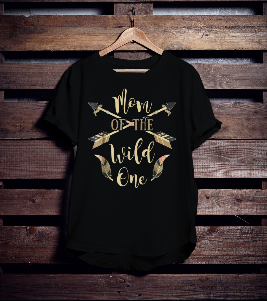 Mom Of The Wild One Arrows And Feathers T-Shirt
