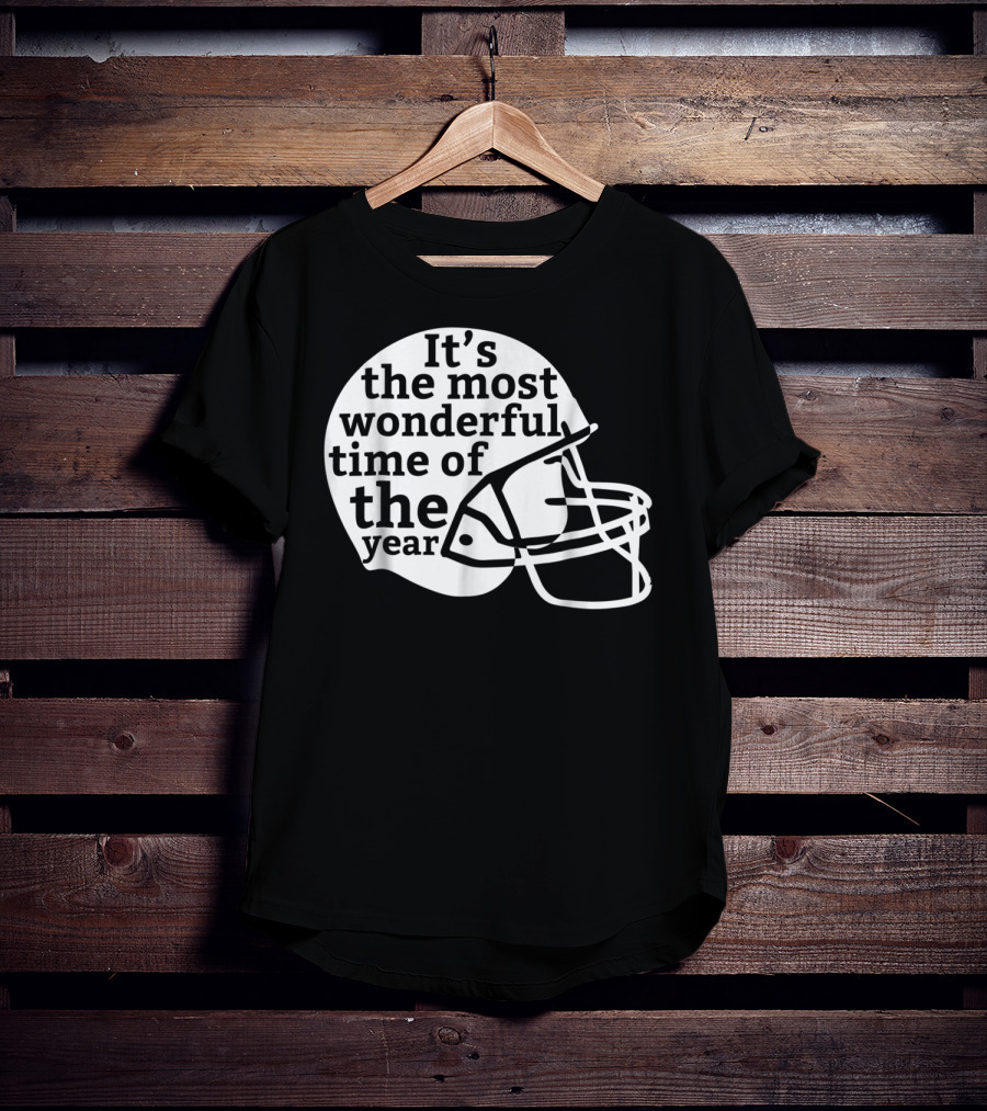 It's The Most Wonderful Time Of The Year Football Helmet T-Shirt