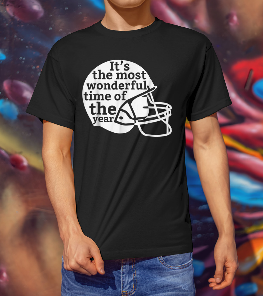 It's The Most Wonderful Time Of The Year Football Helmet T-Shirt