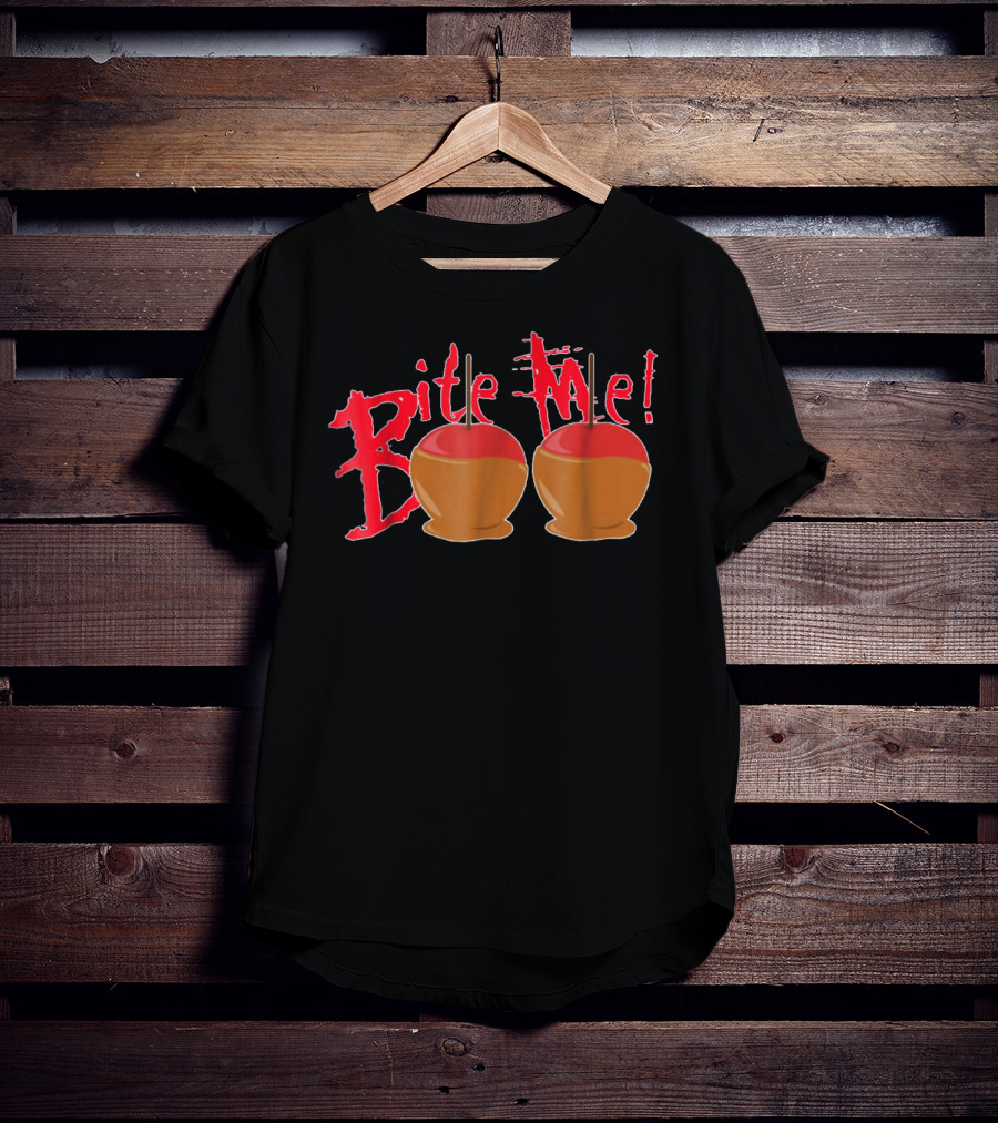Bite Me Candy Apples Halloween Humor T-Shirt