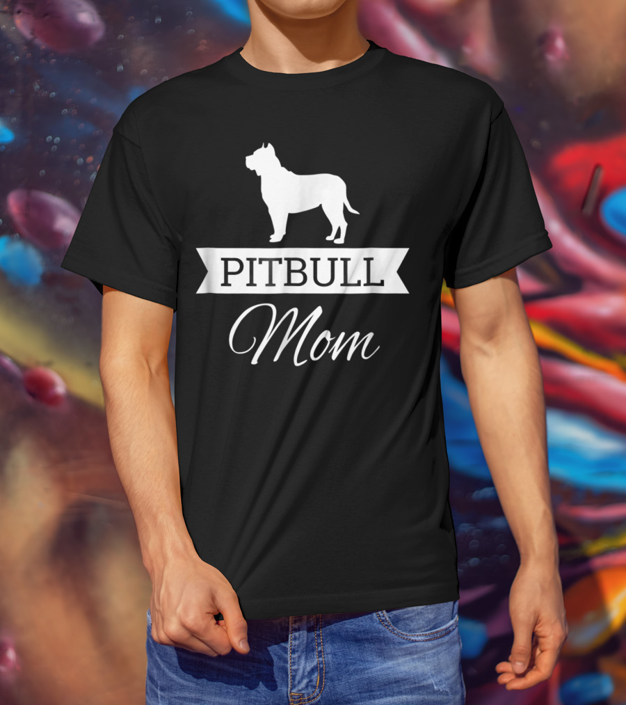 Pitbull Mom Dog T-Shirt