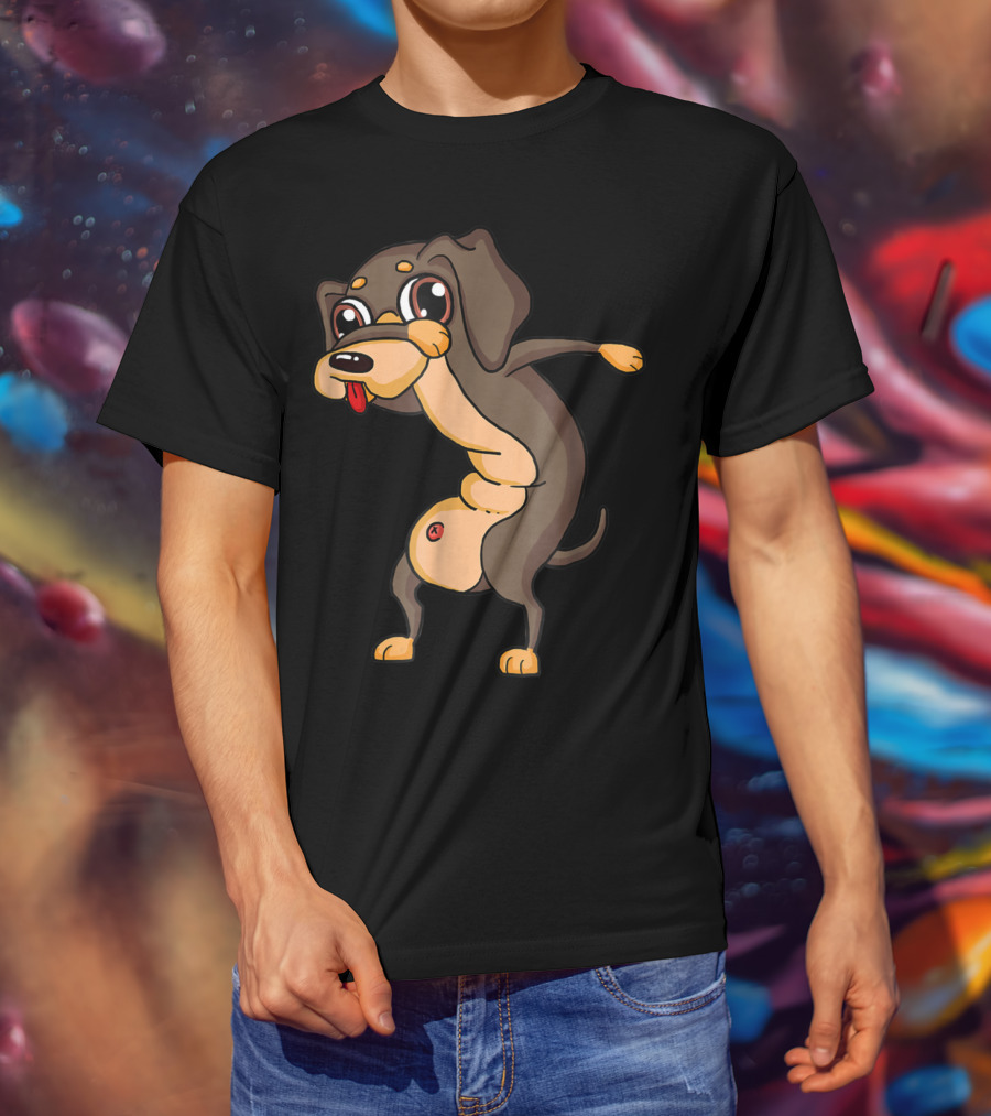 Dabbing Dachshund Doxie Dog Funny31 T-Shirt