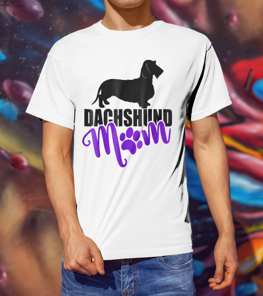 Dachshund Mom Wirehair Paw T-Shirt