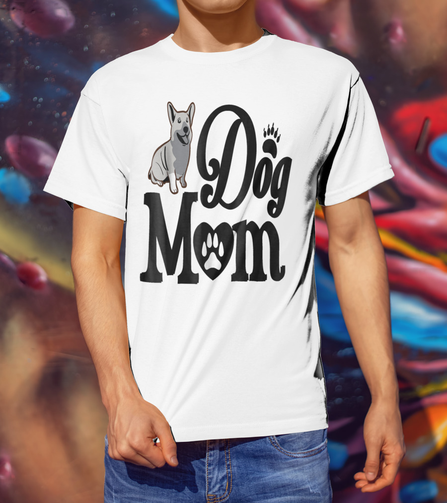 Dog Mom Paw Print German Shepherd T-Shirt