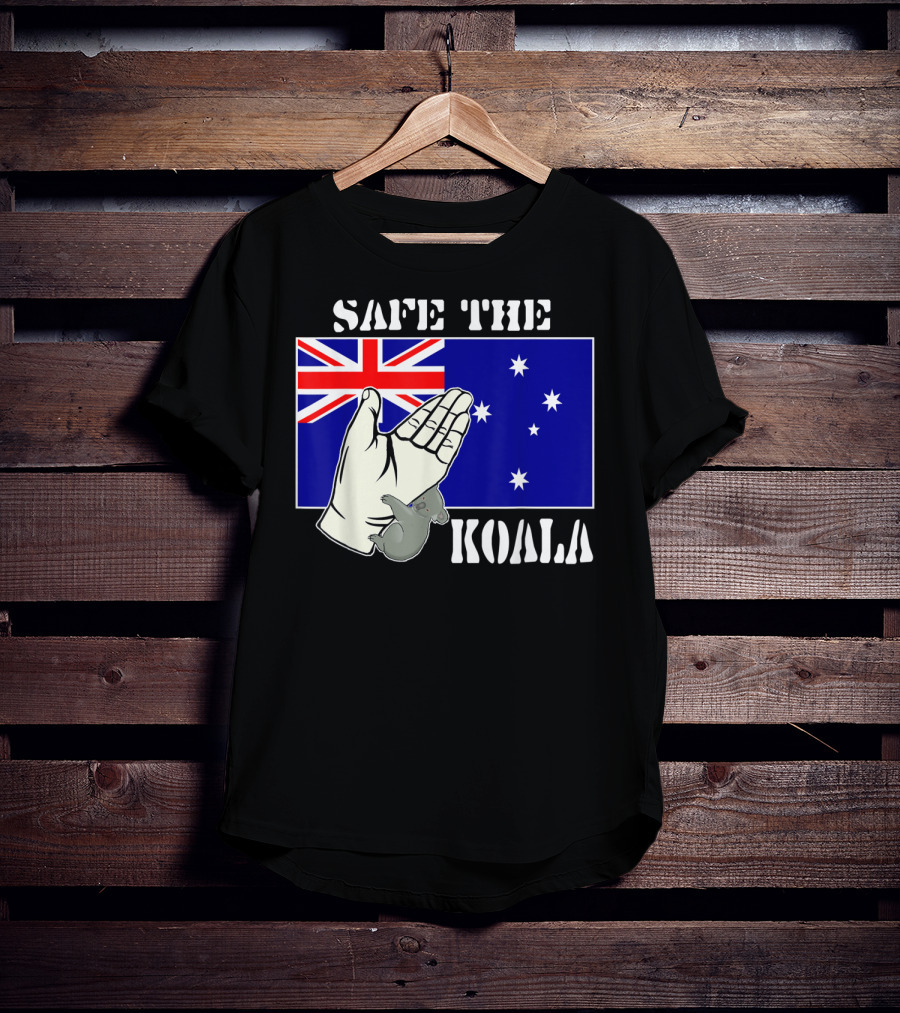 Safe The Koala Australia Flag Animal Welfare Koala T-Shirt