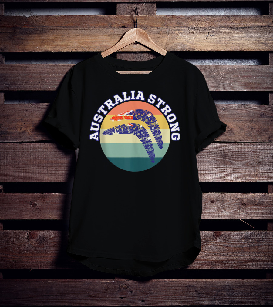 Australia Strong Boomerang Rainbow Circle T-Shirt
