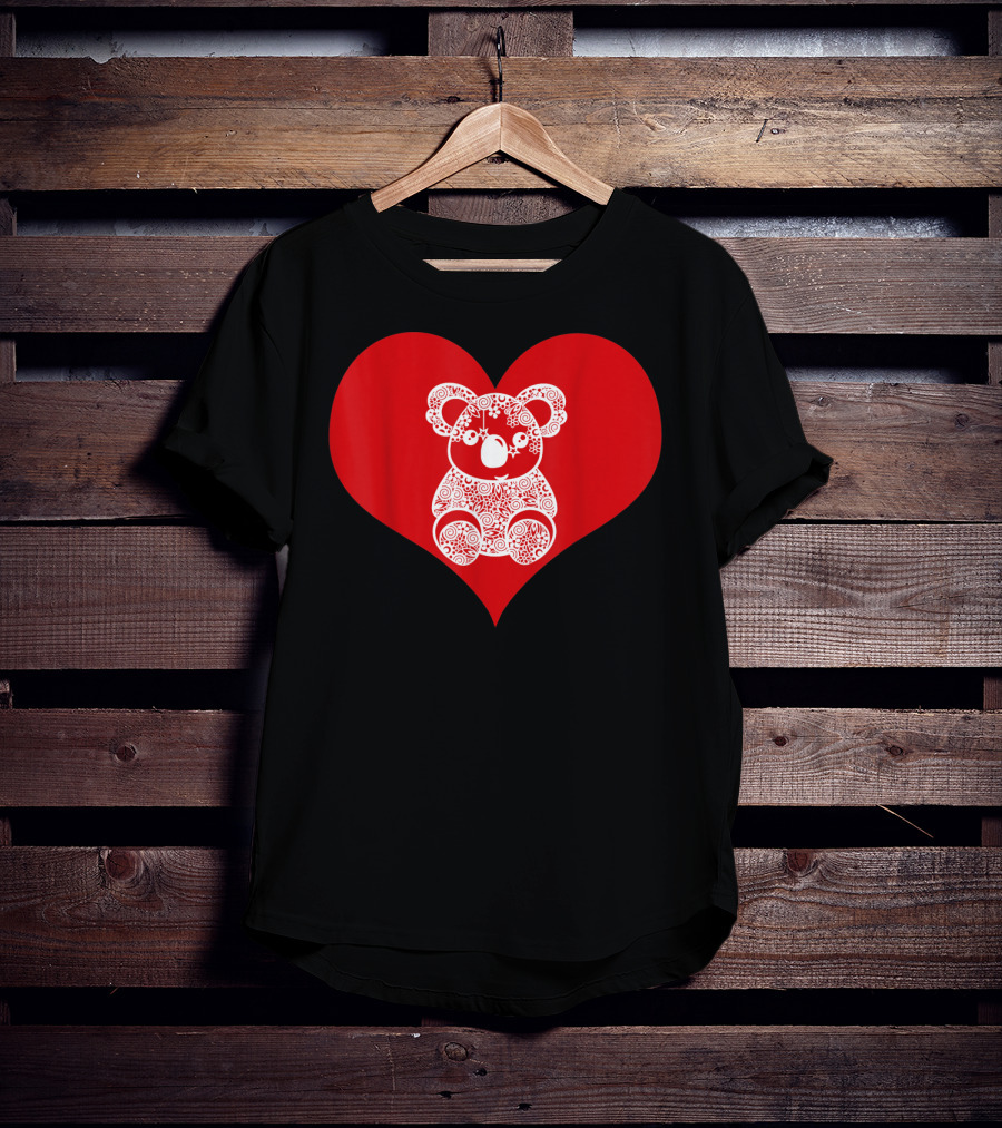Valentines Day Koala Love Heart Adorable Bear T-Shirt