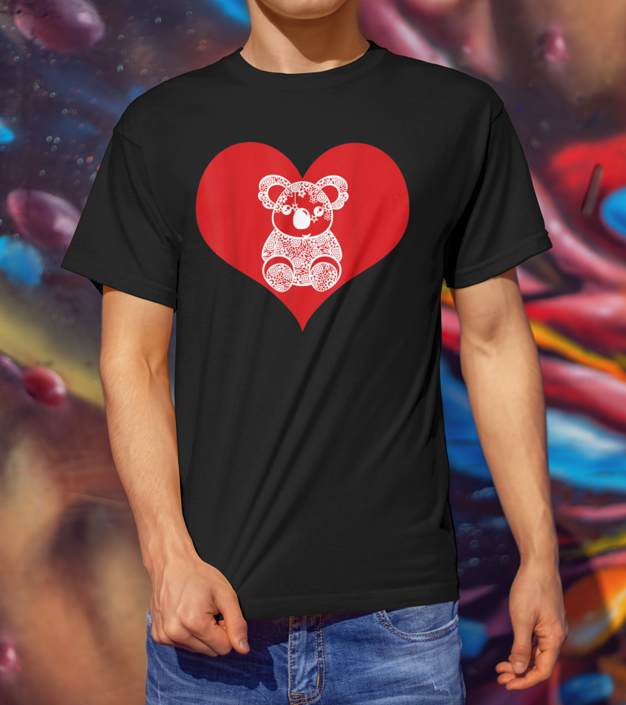 Valentines Day Koala Love Heart Adorable Bear T-Shirt