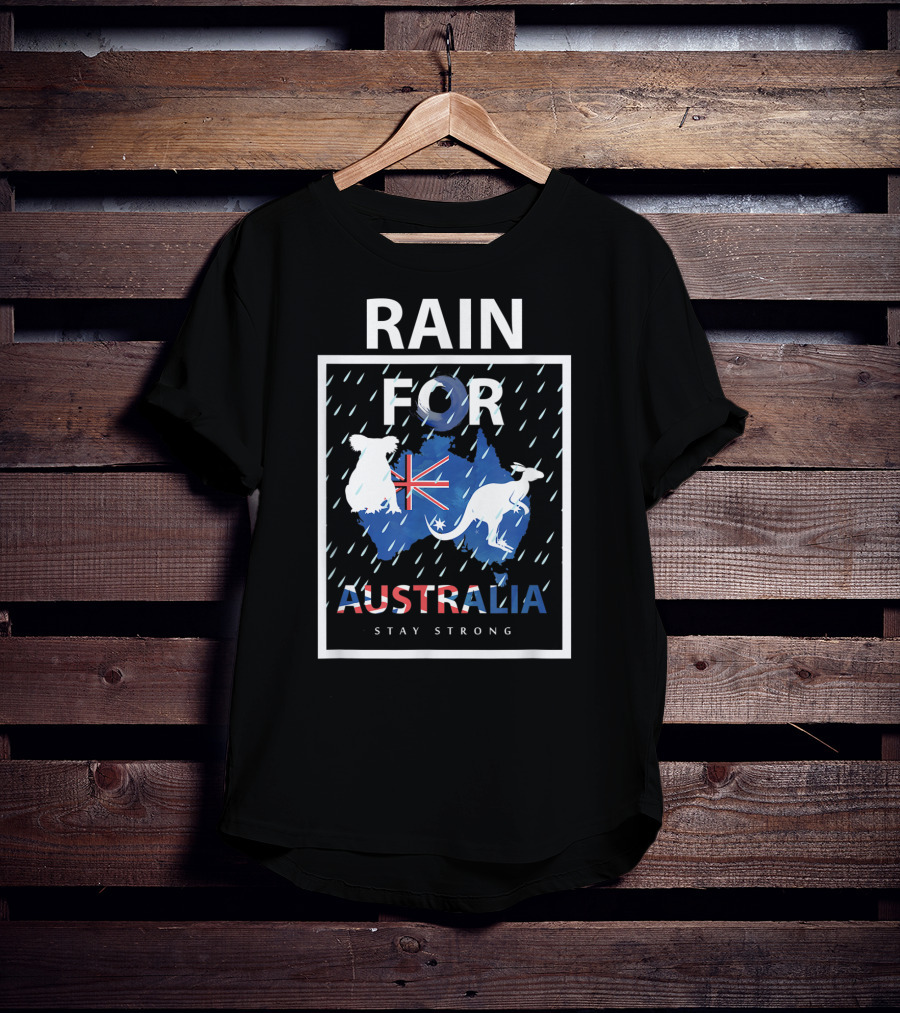 Rain For Australia Stay Strong Koala Kangaroo Flag T-Shirt