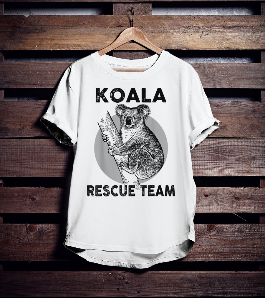 Koala Rescue Team Vintage Animals Outfits Save The Koala Bear T-Shirt