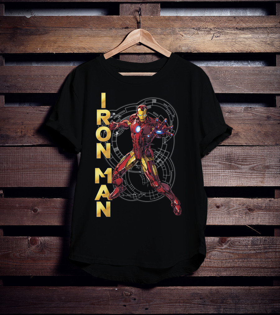 Marvel Avengers Assemble Iron Man Tech Suit Blueprint T-Shirt