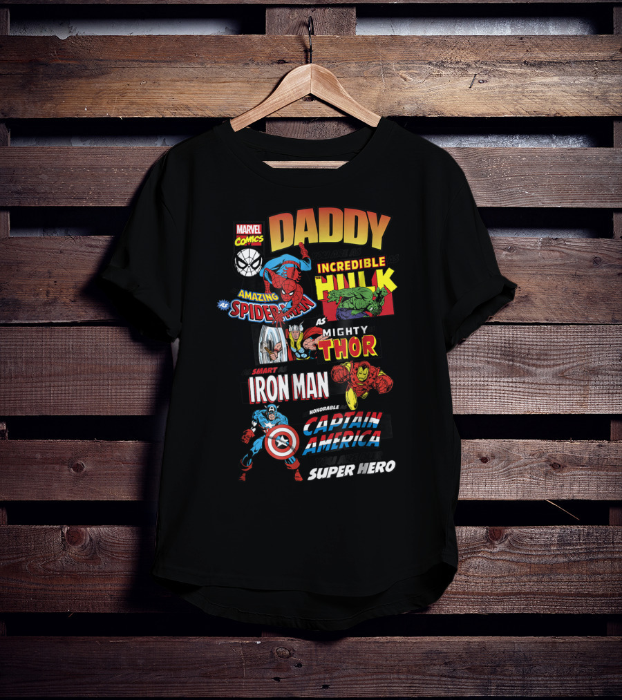 Marvel Comics Daddy You Are Our Super Hero Father's Day Avengers T-Shirt