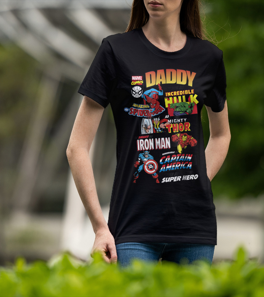 Marvel Comics Daddy You Are Our Super Hero Father's Day Avengers T-Shirt