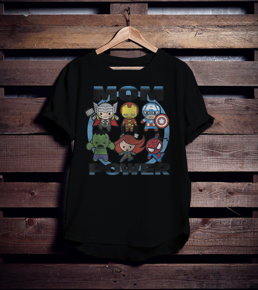 Marvel Avengers Kawaii Mom Power Group Shot T-Shirt