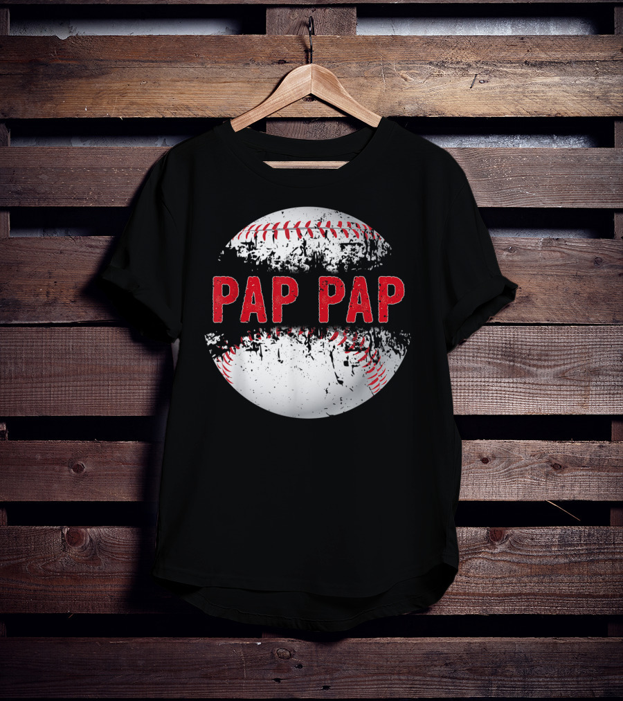 Pap Pap Baseball Softball Lover Father's Day T-Shirt