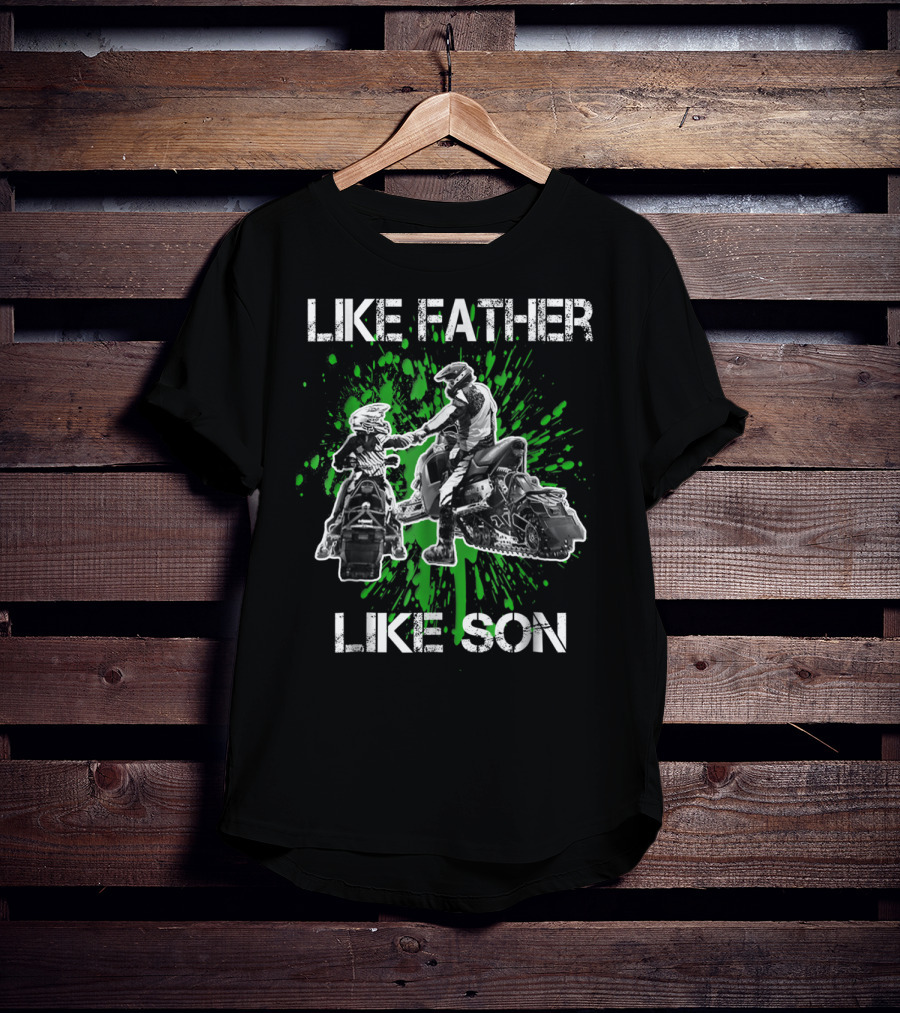 Like Father Like Son Snowmobile Snowcross Adventure T-Shirt