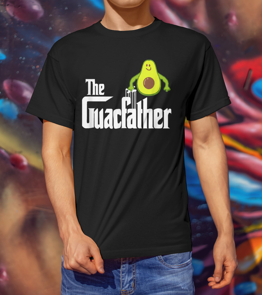The Guacfather Funny Guacamole Avocado Mens Iconic T-Shirt
