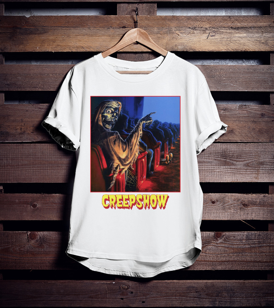 Creepshow Skeleton Ushers Menacing Audience In Theater Scene T-Shirt