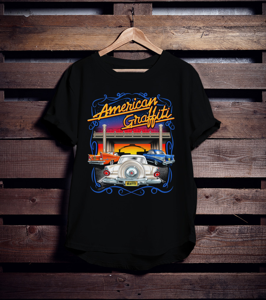 American Graffiti Classic Cars Scene T-Shirt