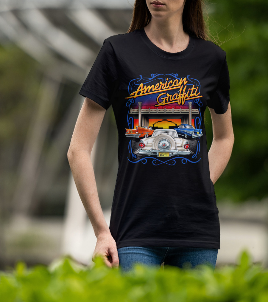 American Graffiti Classic Cars Scene T-Shirt