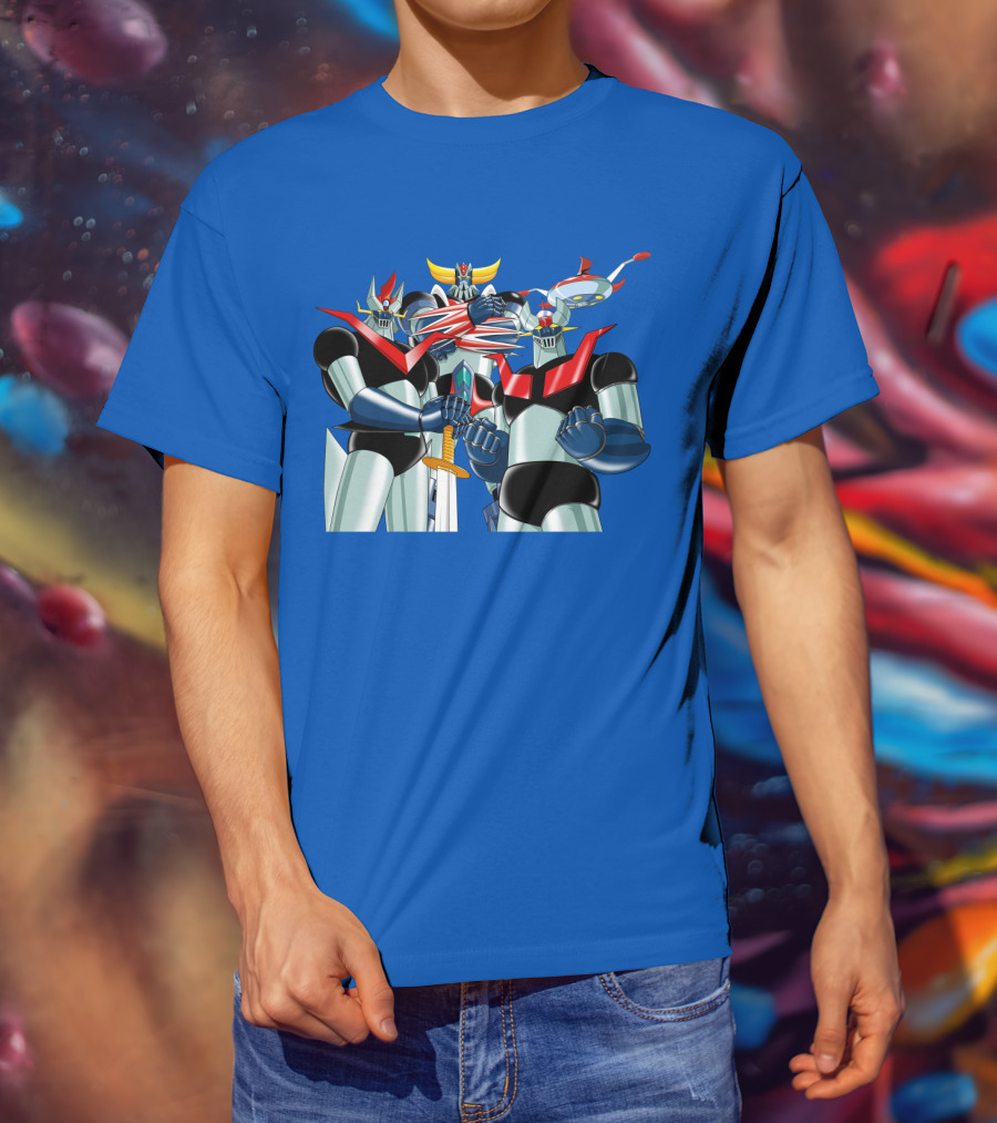 Mazinger Grendizer Robot Trio Battle Stance T-Shirt