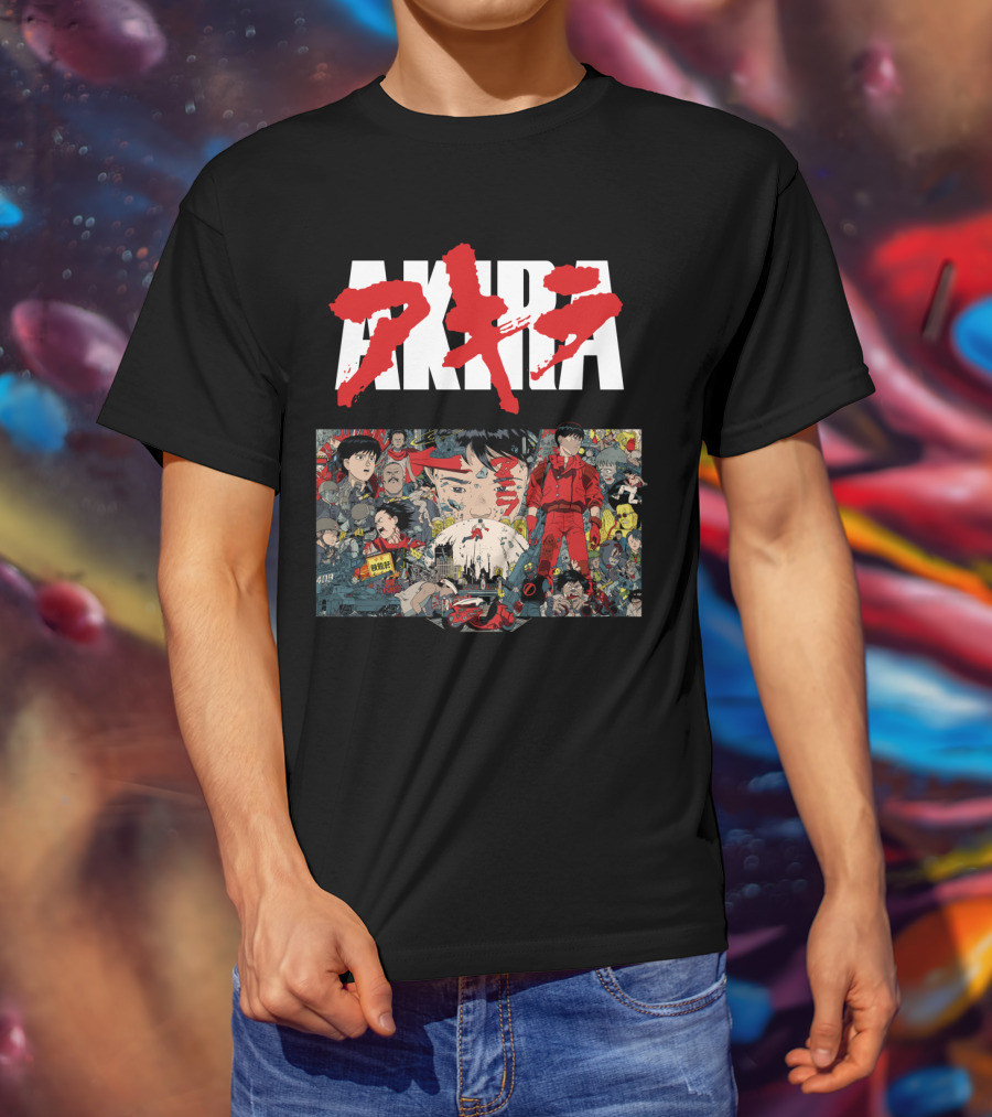 AKIRA Classic Manga Anime Art Kaneda Capsule Cyberpunk Dystopia Icons T-Shirt