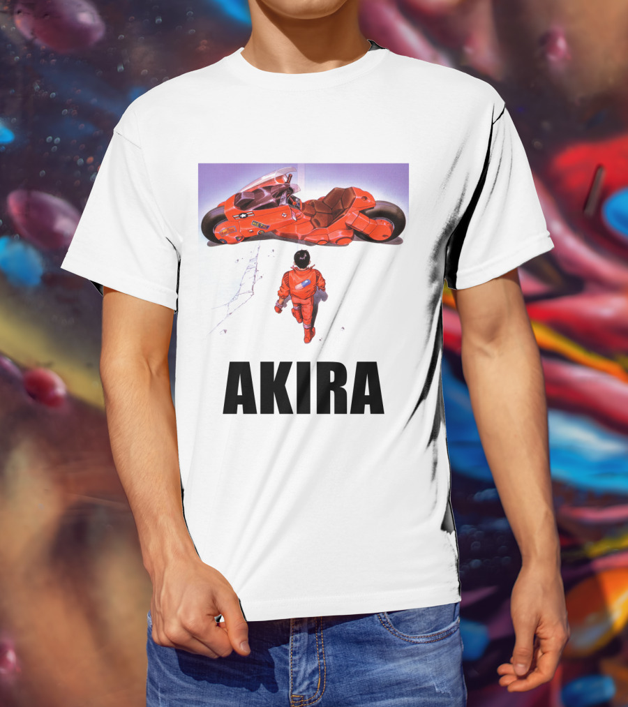 Kaneda Iconic Red Motorcycle Akira T-Shirt