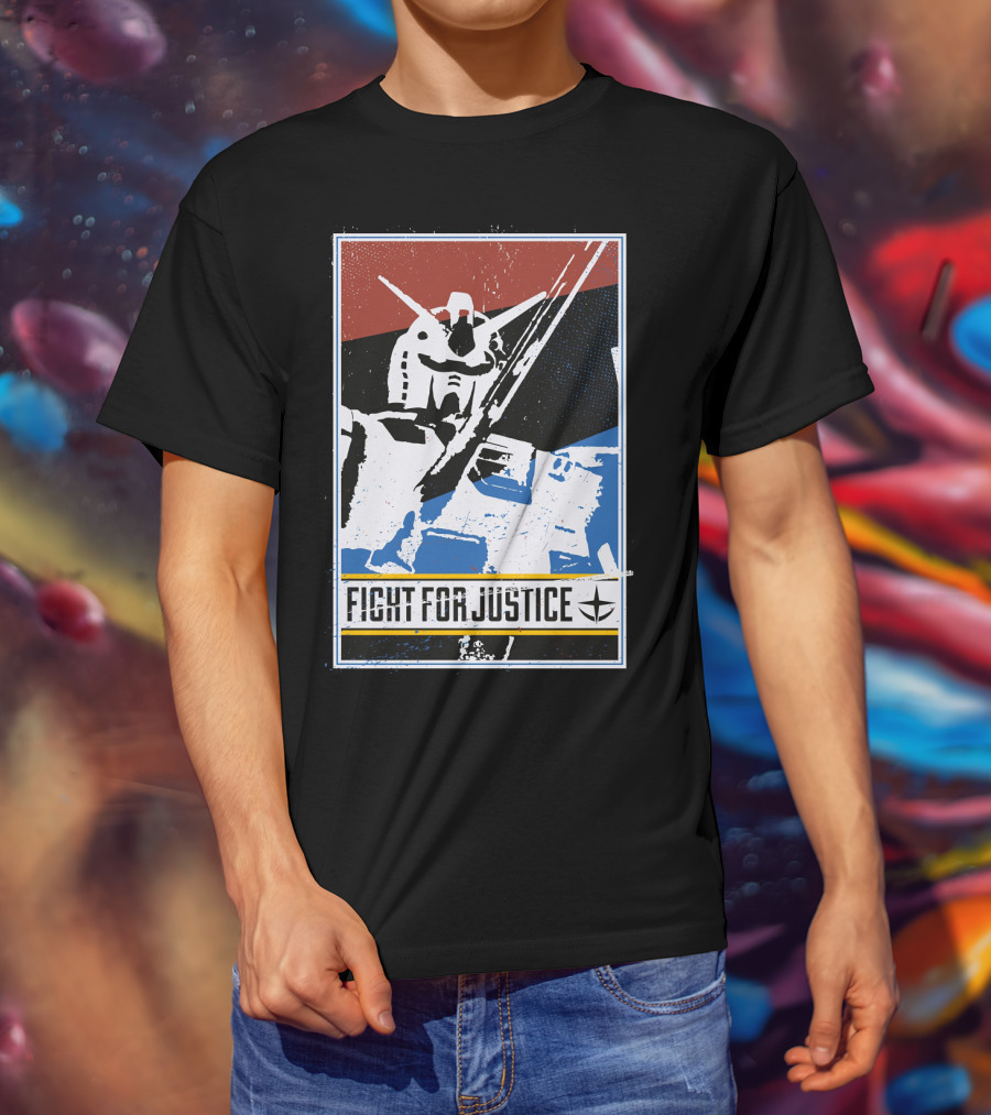 Gundam Fight For Justice Robot T-Shirt
