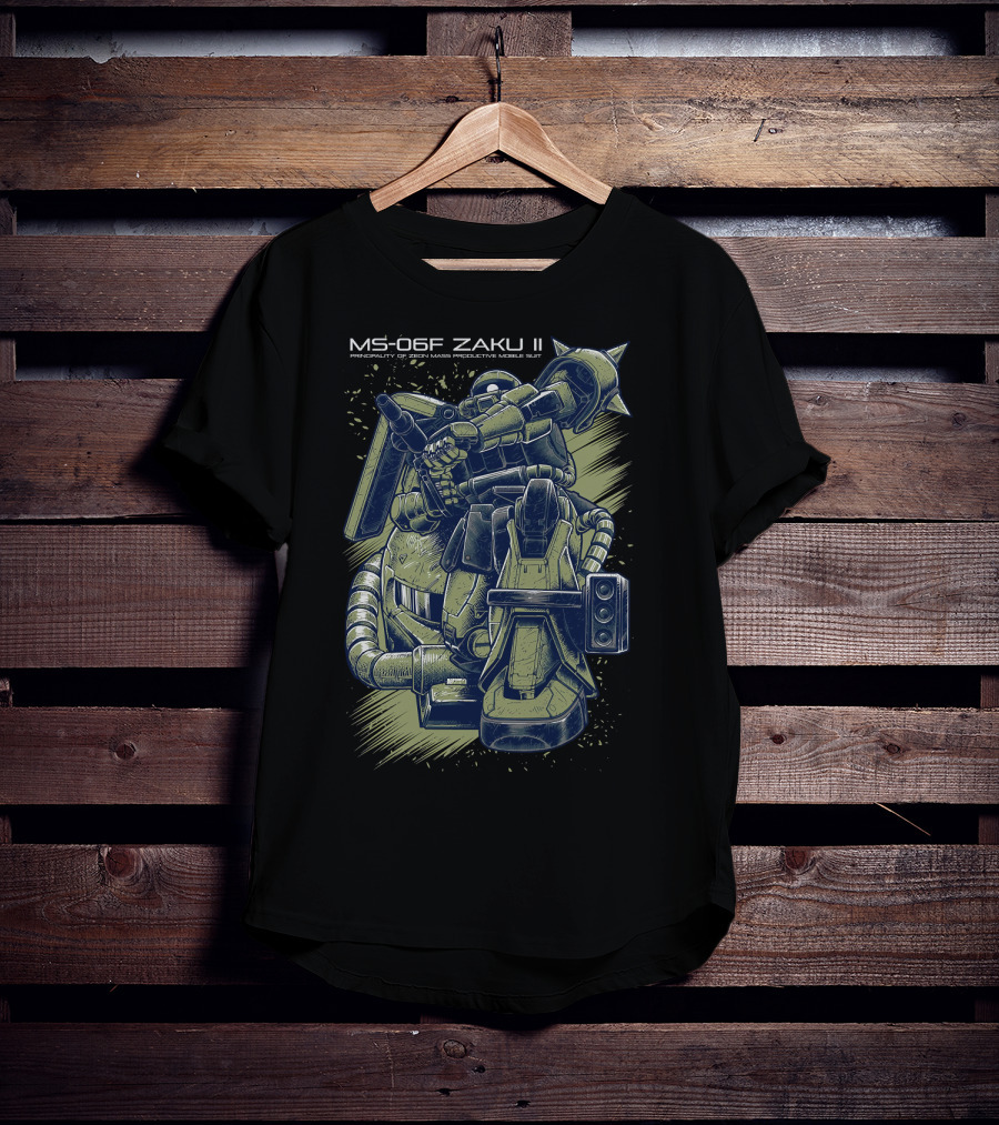 MS-06F Zaku II Principality Of Zeon Mass Production Mobile Suit T-Shirt