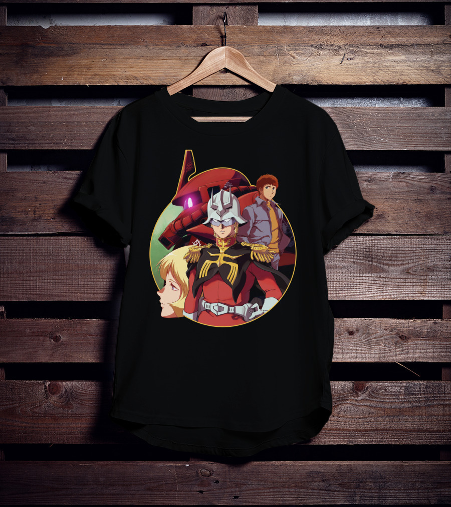 Gundam The Origin Char Aznable And Mobile Suit Anime Characters T-Shirt