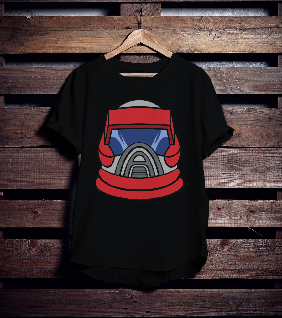 Mask Spectrum Red Futuristic Helmet T-Shirt