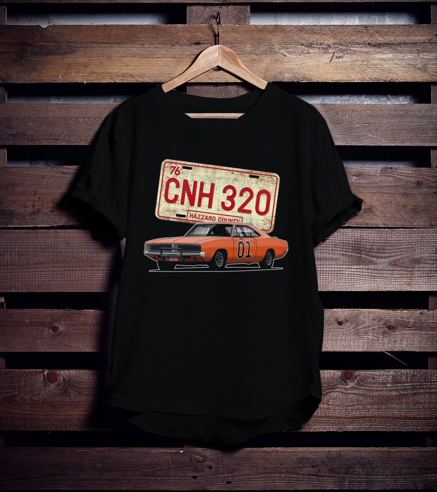 Duke Of Hazzard '76 CNH 320 Hazzard County 01 Car License Plate T-Shirt