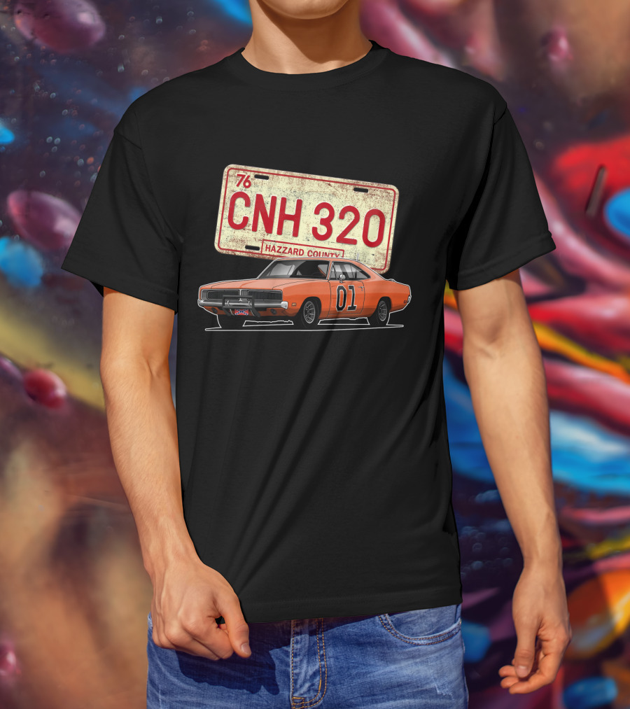 Duke Of Hazzard '76 CNH 320 Hazzard County 01 Car License Plate T-Shirt