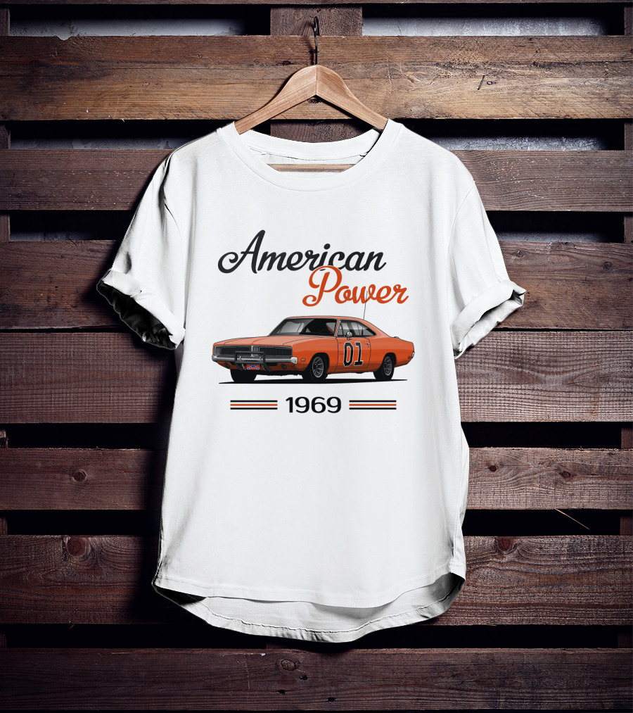 American Power 1969 Dukes Of Hazzard Charger 01 T-Shirt