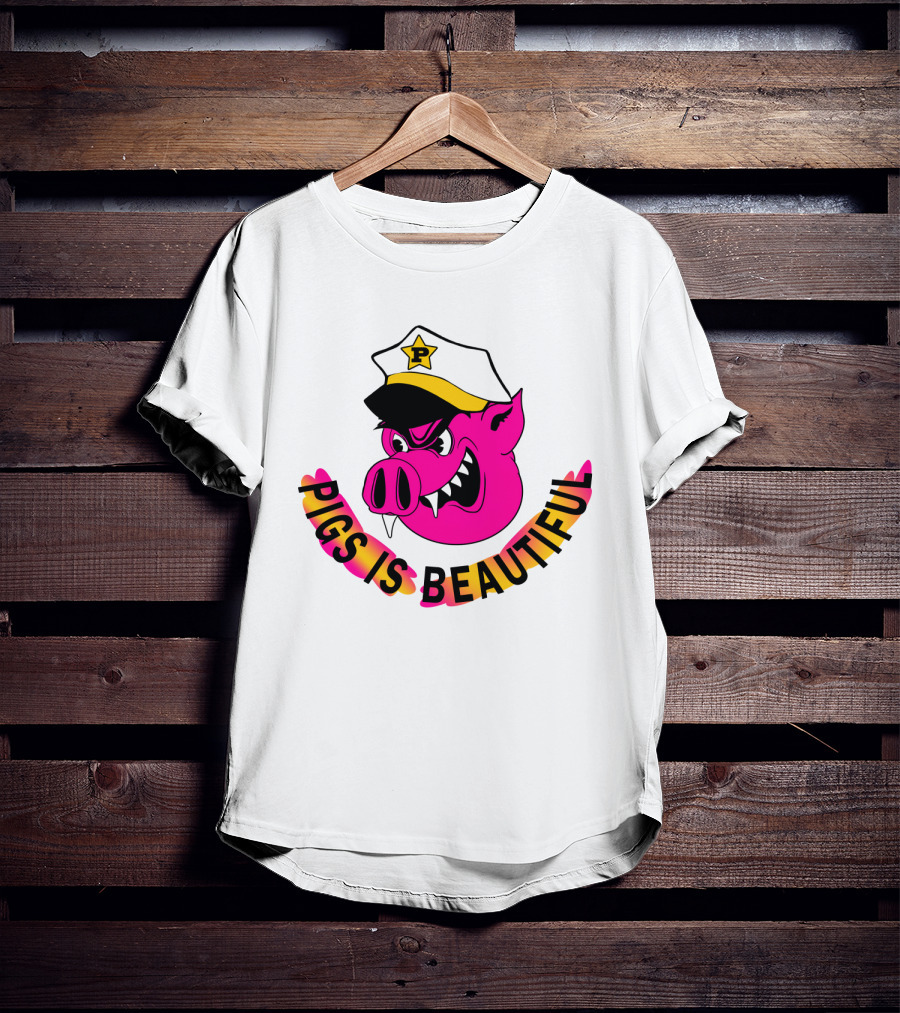 Captain Spaulding Pink Pig With Hat Pigs Is Beautiful T-Shirt