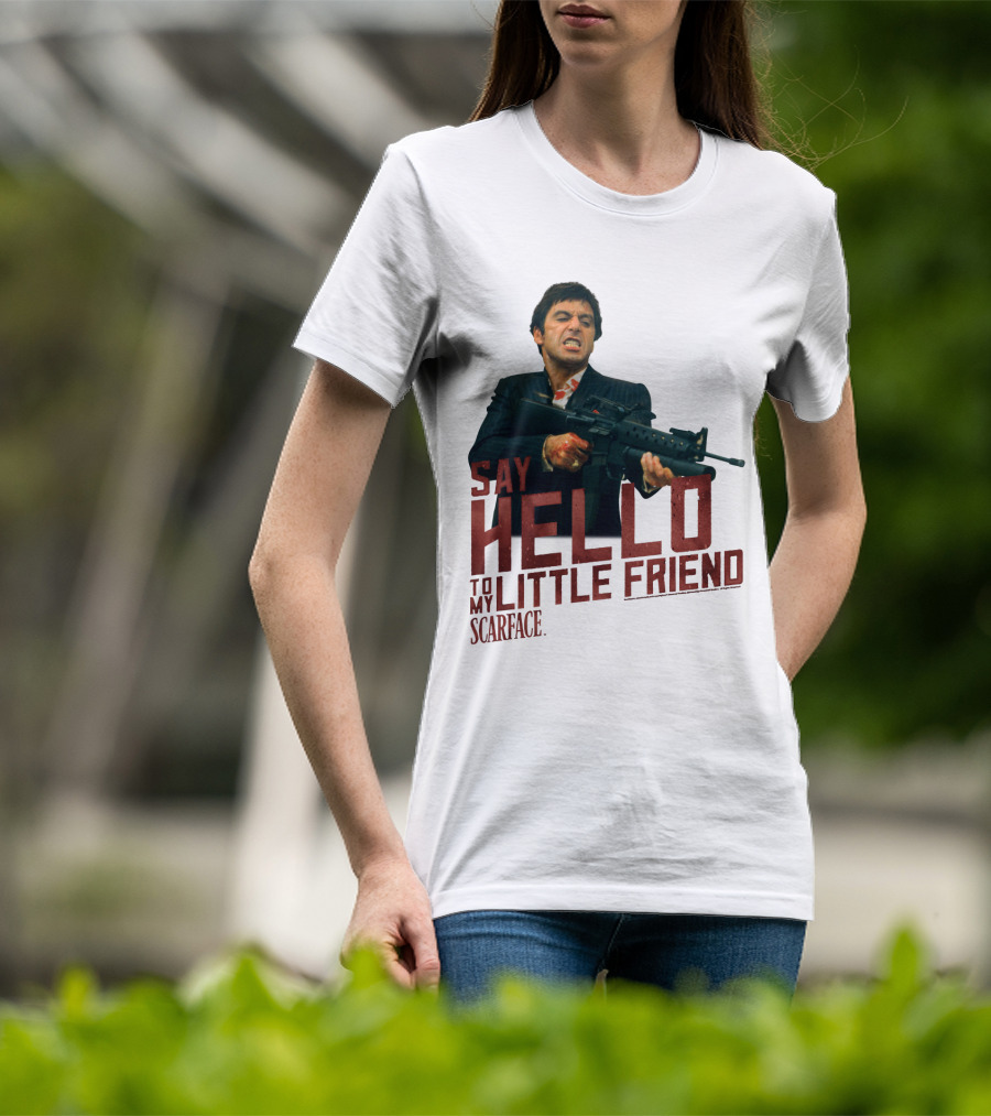Say Hello To My Little Friend Scarface Movie Iconic Scene T-Shirt