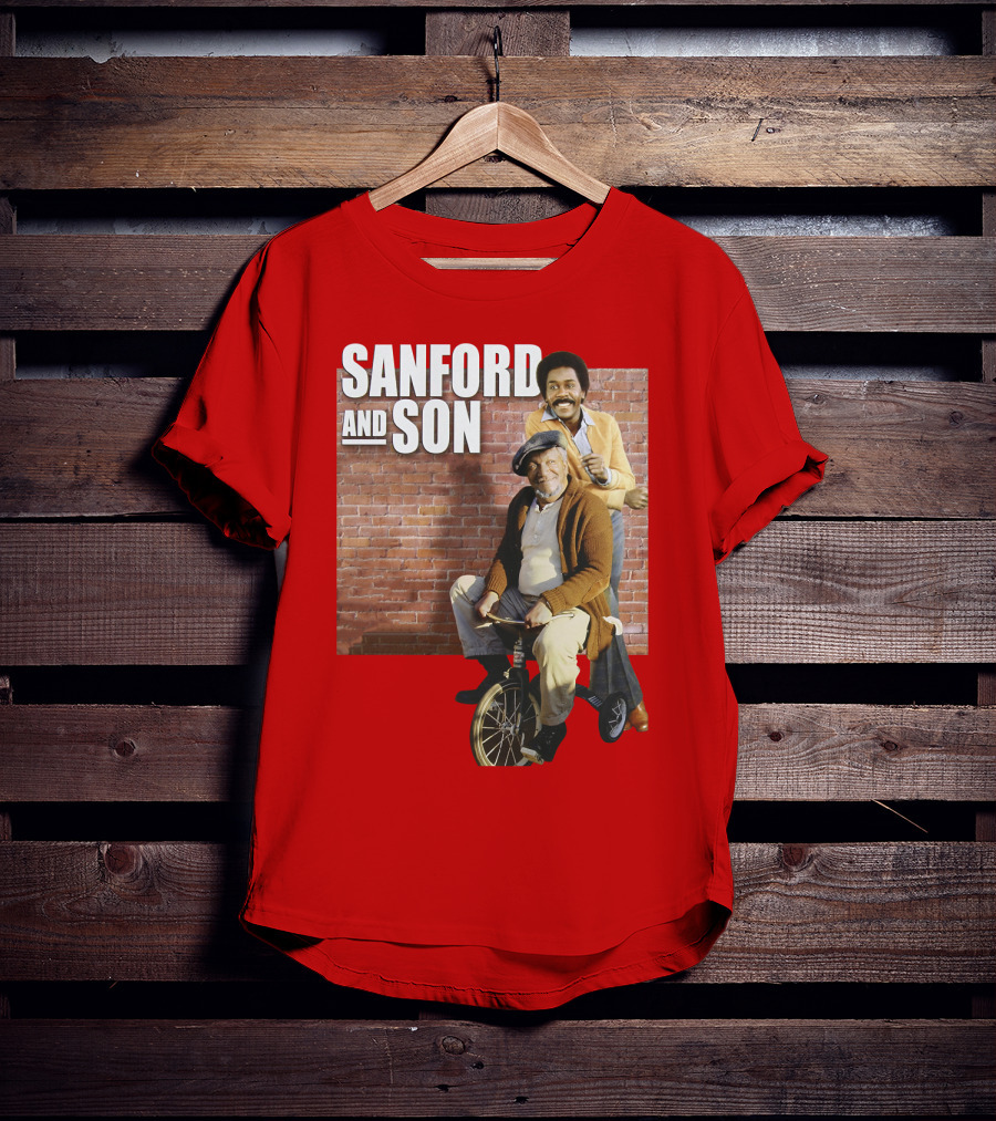 Sanford And Son Red Brick Wall Background T-Shirt