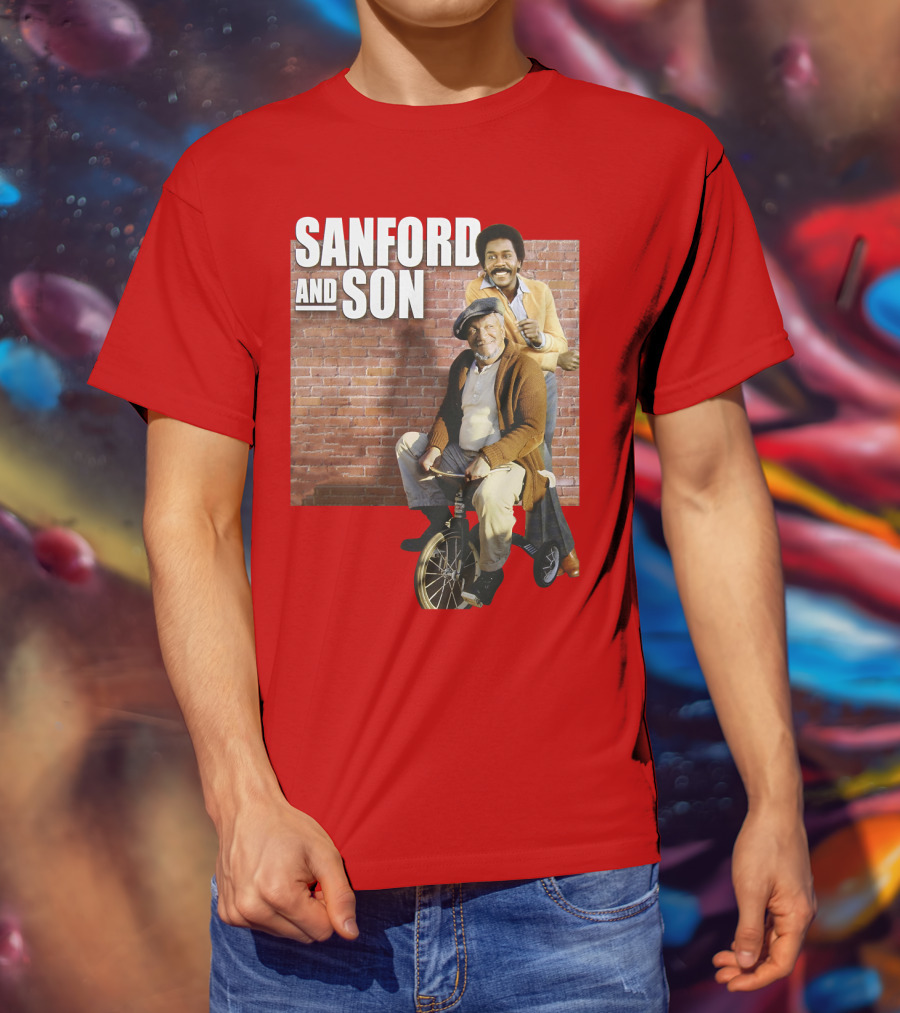 Sanford And Son Red Brick Wall Background T-Shirt