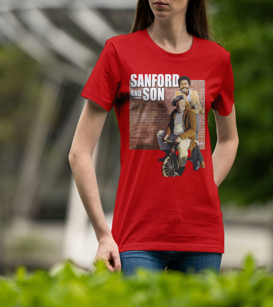Sanford And Son Red Brick Wall Background T-Shirt