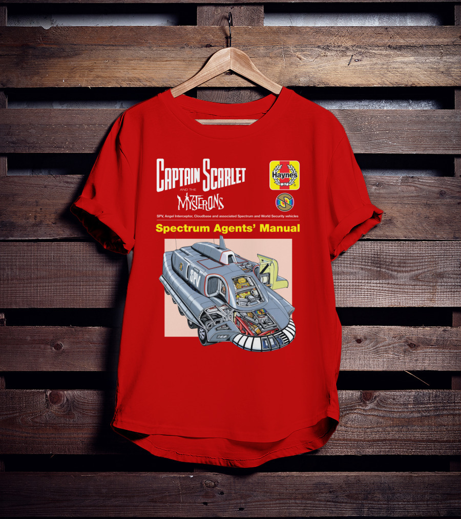 Captain Scarlet And The Mysterons Spectrum Agents' Manual SPV Haynes Cloudbase Spectrum World Security Vehicles T-Shirt