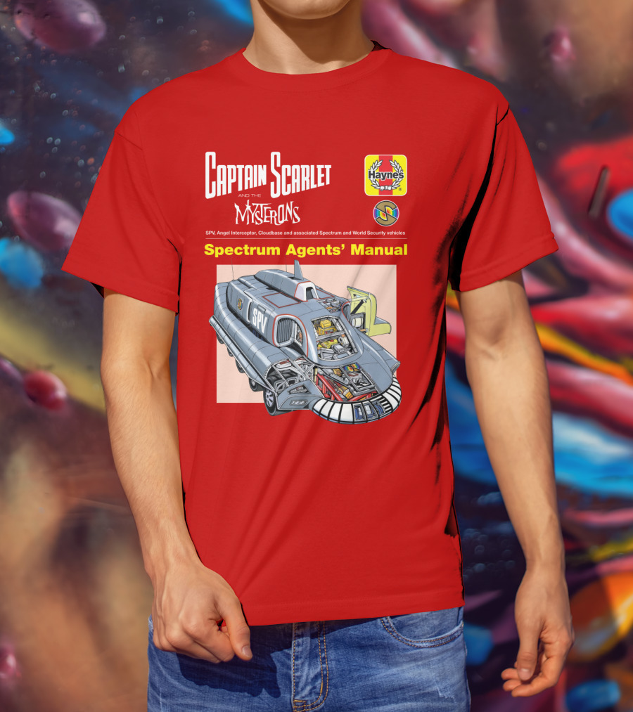 Captain Scarlet And The Mysterons Spectrum Agents' Manual SPV Haynes Cloudbase Spectrum World Security Vehicles T-Shirt