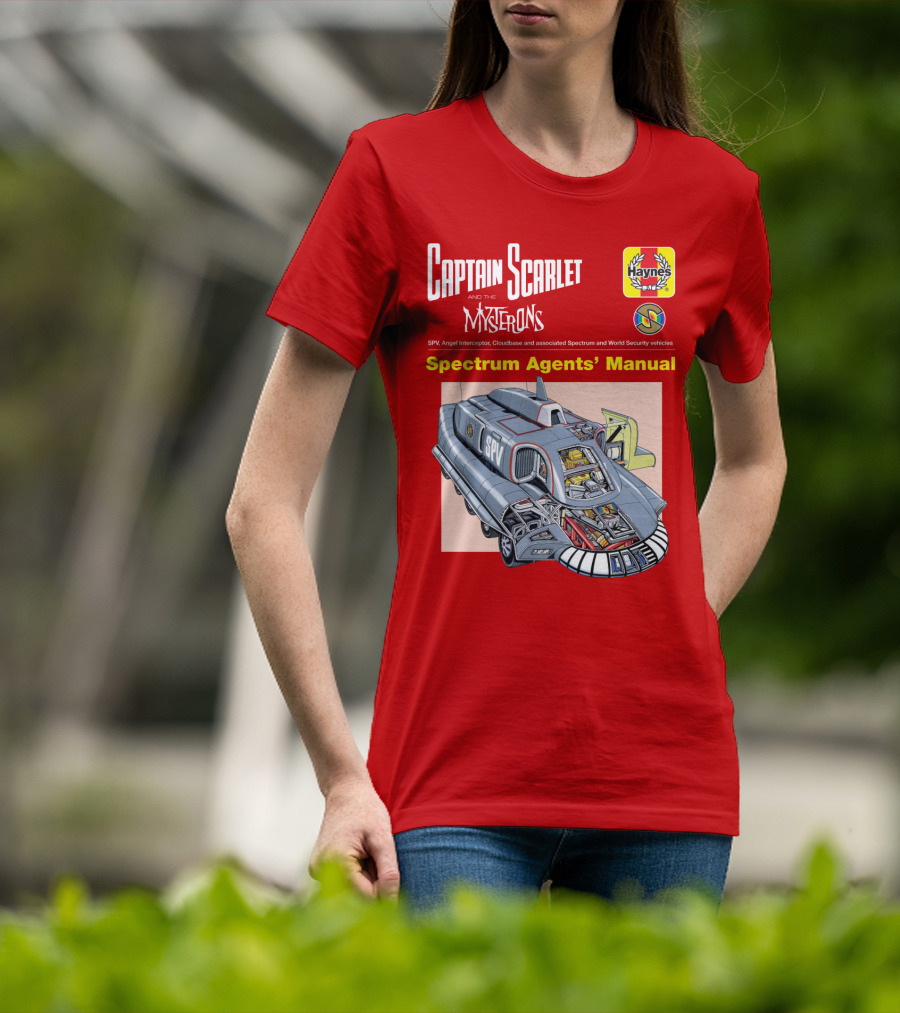 Captain Scarlet And The Mysterons Spectrum Agents' Manual SPV Haynes Cloudbase Spectrum World Security Vehicles T-Shirt