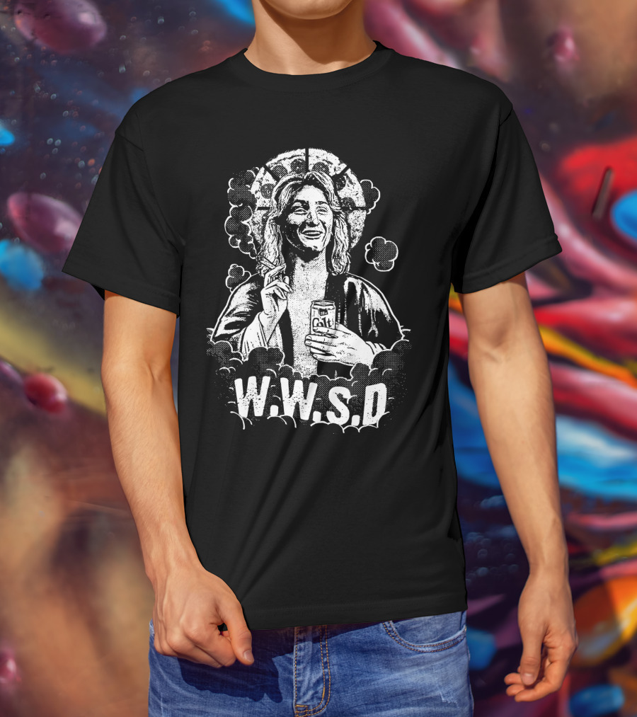 Fast Times WWSD Spicoli With Malt Can And Halo T-Shirt